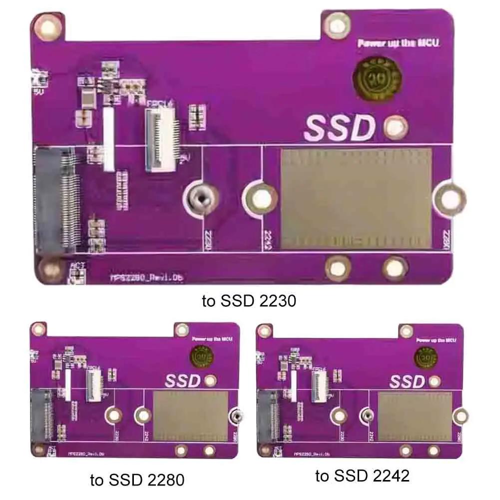 PCIe to M.2 NVMe SSD ָ Ʈ ̺ , Raspberry Pi 5  ֺ , M.2 2230/2242/2280 SSD
